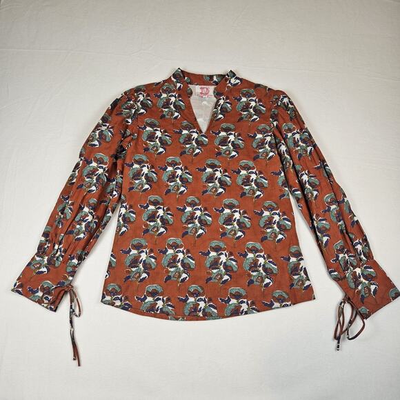 Victoria Dunn Billy Blouse Cinnamon Carnation Top Western Boho Cotton Womens S - Picture 3 of 13